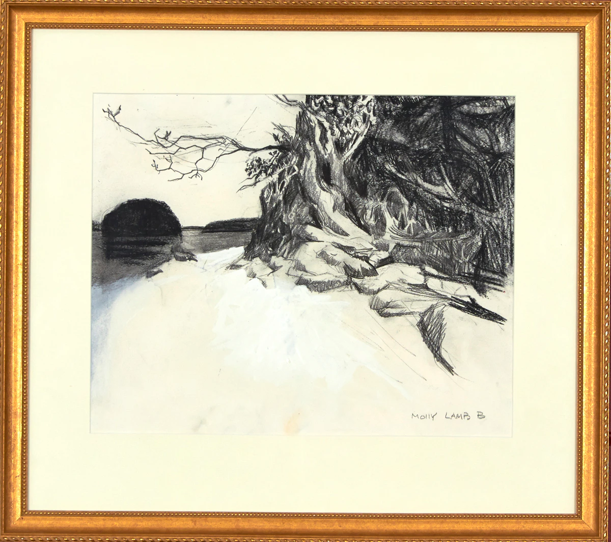 Unknown Artist, Beach, Montague, B.C., mixed media