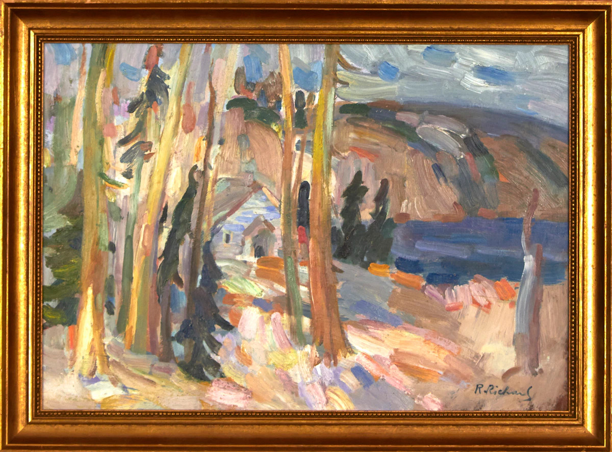 René Richard, Baie St. Paul, oil on board