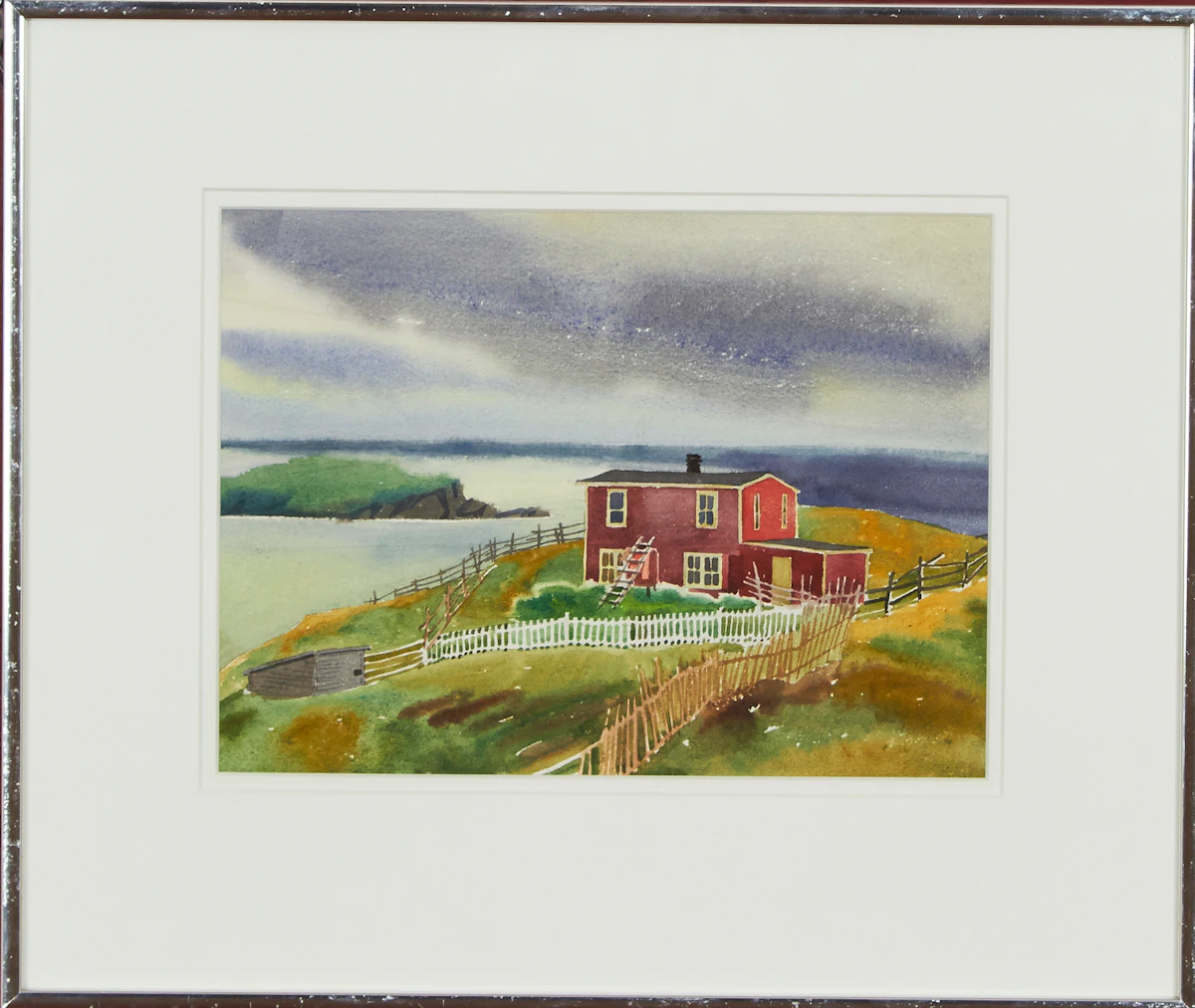 Doris Jean McCarthy, House at Ferryland, watercolour, 1981