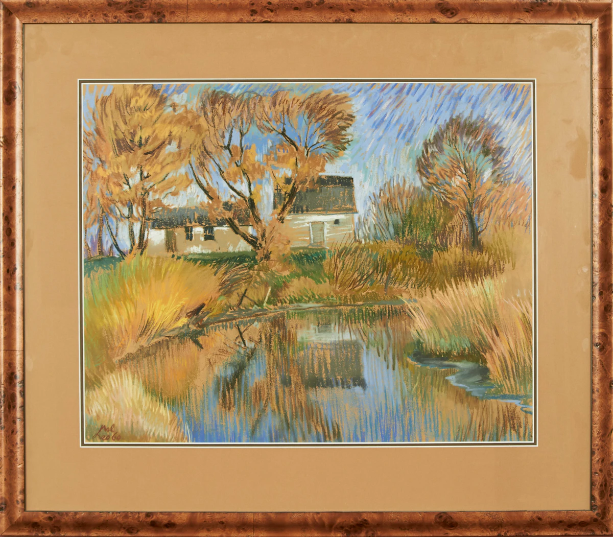 Leo Mol, Old Farm, pastel