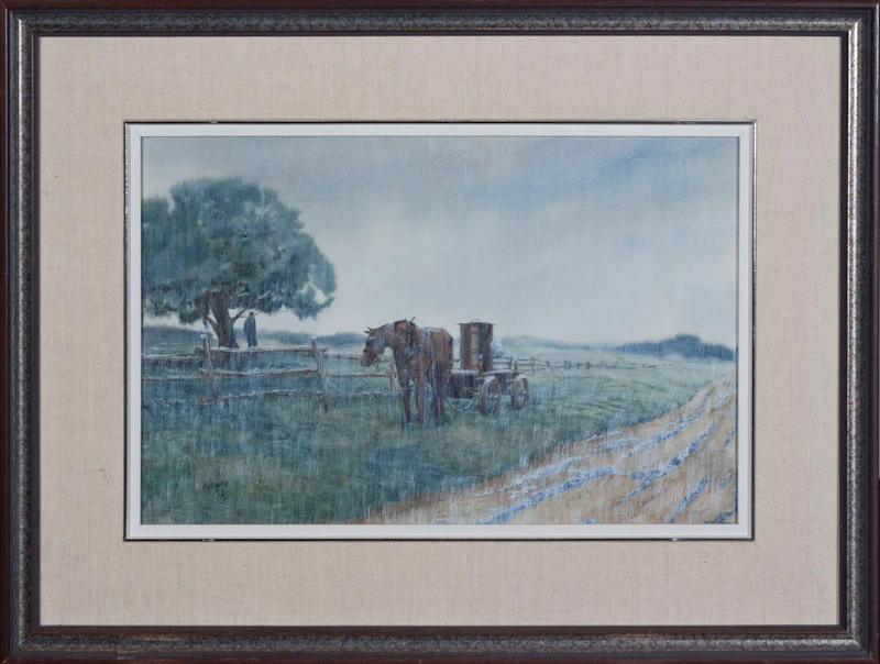 Armand Paquette, Horse Cart in the Rain