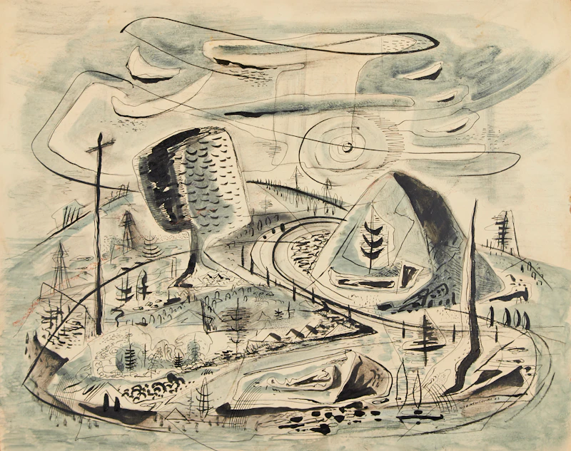 William John Bertram Newcombe, Abstract Landscape
