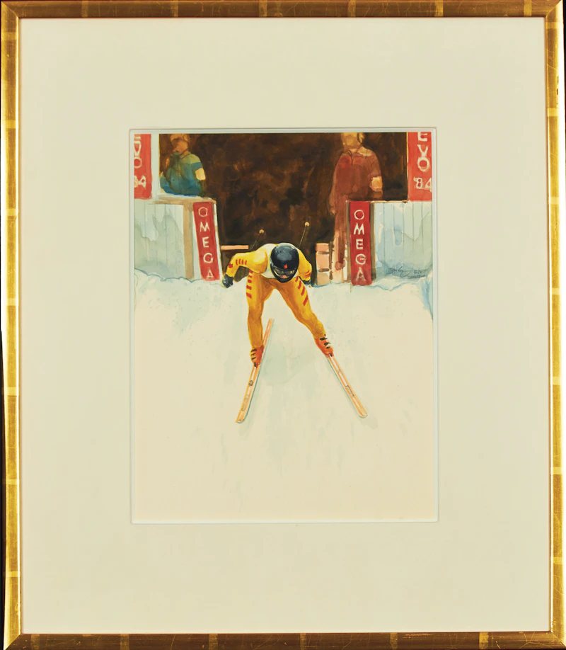 Podborski’s Start (Sarajevo Olympics), 1984 by Kenneth Danby