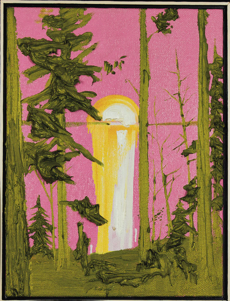 Kim Dorland, Untitled (Pink and Green Sunset)