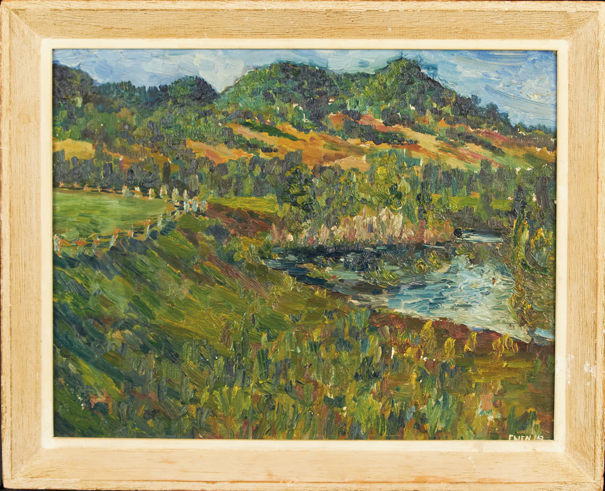 William Paterson Ewen, Landscape, oil on canvas board
