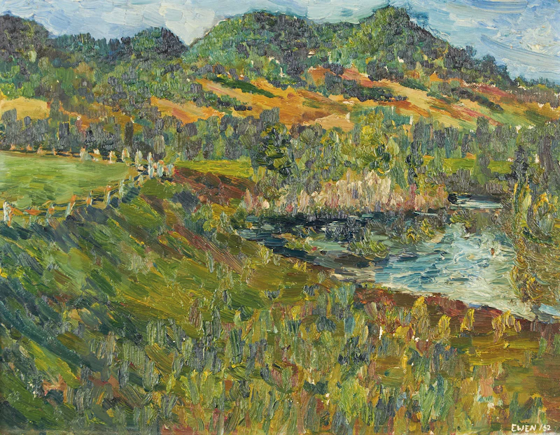 William Paterson Ewen, Landscape, oil on canvas board - view 2