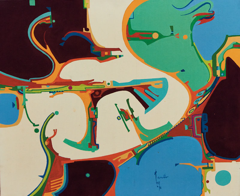 Alex Simeon Janvier, A True Choice, acrylic on canvas, 1972 - view 2
