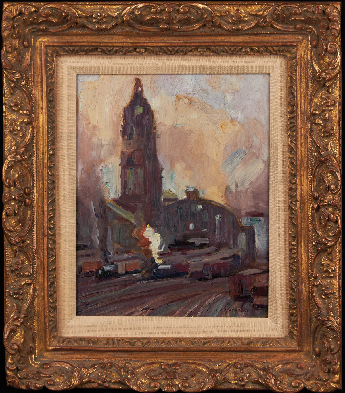 Peter Clapham Sheppard, Union Station, Toronto, circa 1914, oil on board