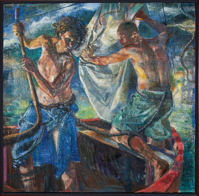 Tom Hopkins, Rampant Sea, oil on canvas, 1999 - view 2