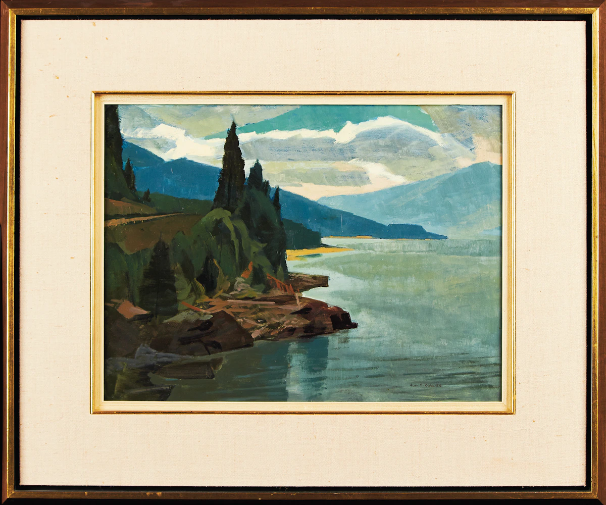 Alan Caswell Collier, Shore of Kootenay Lake, B.C., oil on board
