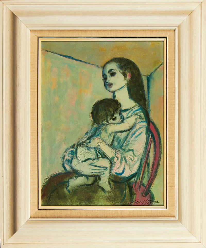 Young Mother in Red Chair by William Arthur Winter