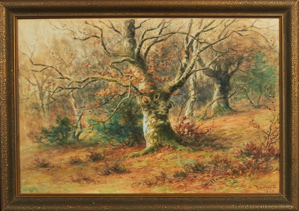 Frederick Arthur Verner, Forest Landscape, watercolour, 1898