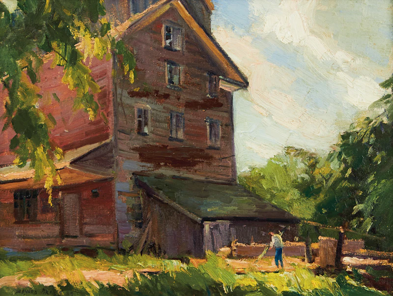 Frank Leonard Brooks, Mill at Meadowvale, Ontario, oil on canvas board, 1939 - view 2