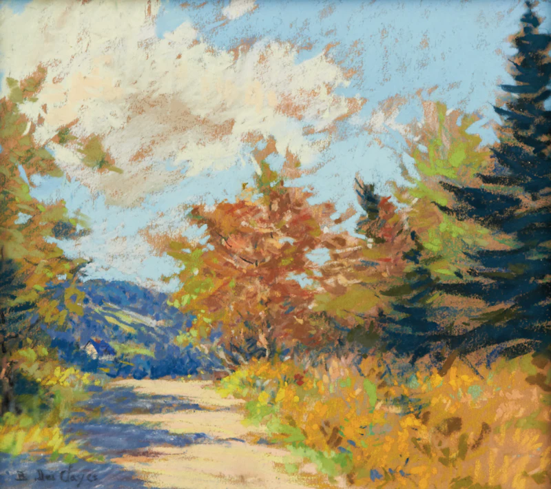 Berthe Des Clayes, Country Road , pastel - view 2