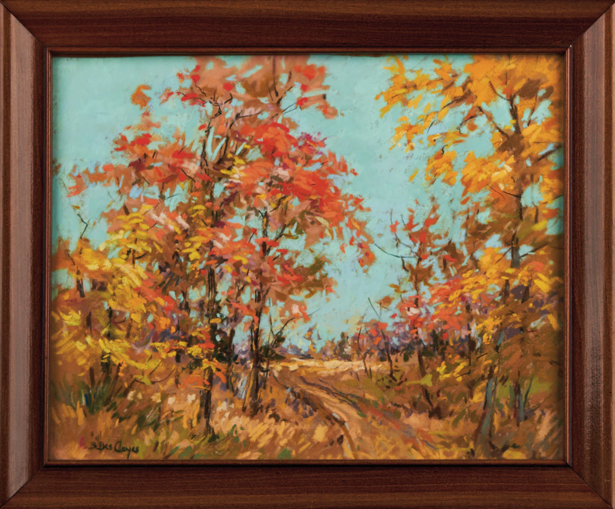Berthe Des Clayes, Fall Scene, pastel
