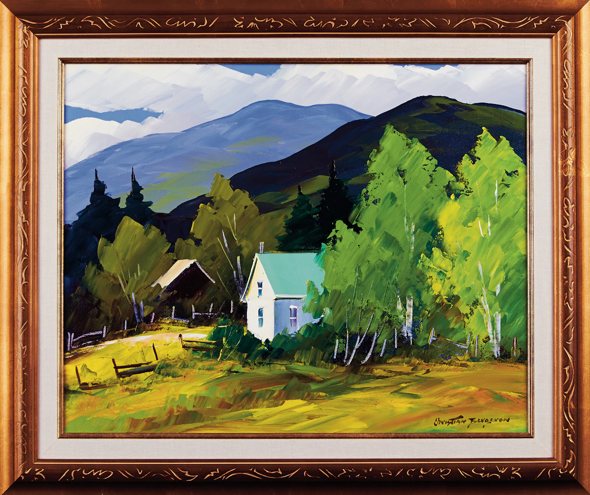 Christian Bergeron, Scène d’été, oil on canvas