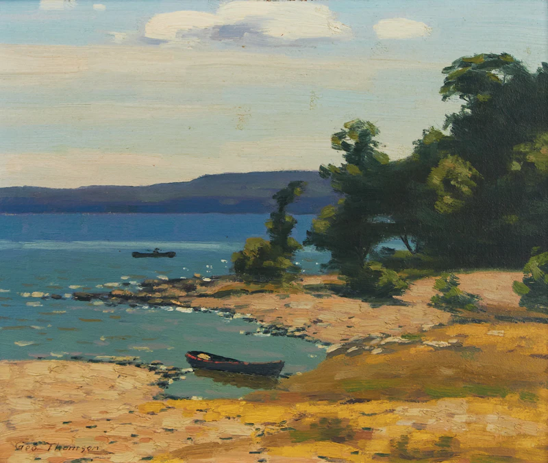 George Thomson, Presque Isle, July, oil on board, 1946 - view 2