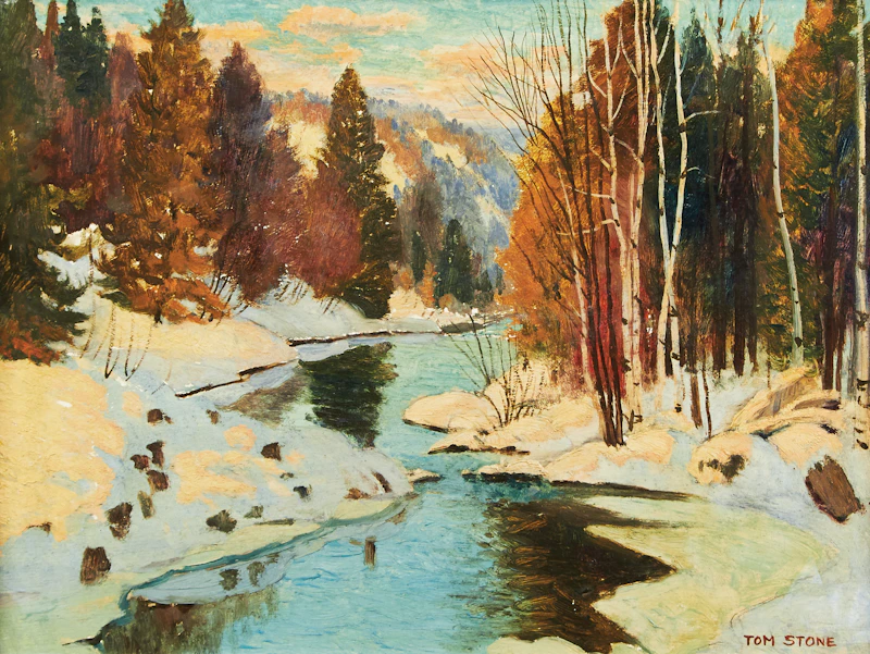 Thomas Albert Stone, Broken Ice, Near Belfountain, oil on board - view 2