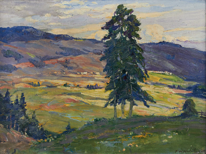 Frederick William Hutchison, Landscape, oil on board - view 2