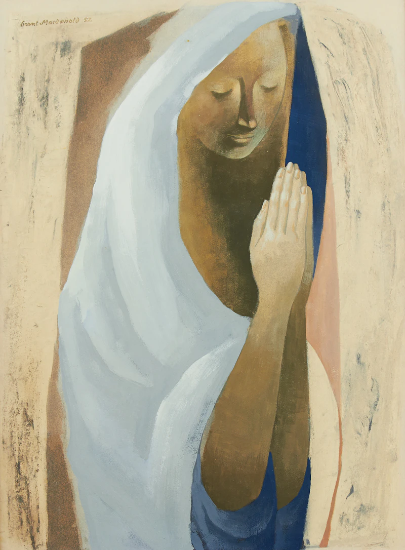 Grant Kenneth MacDonald, Figure in Prayer, gouache, 1952 - view 2