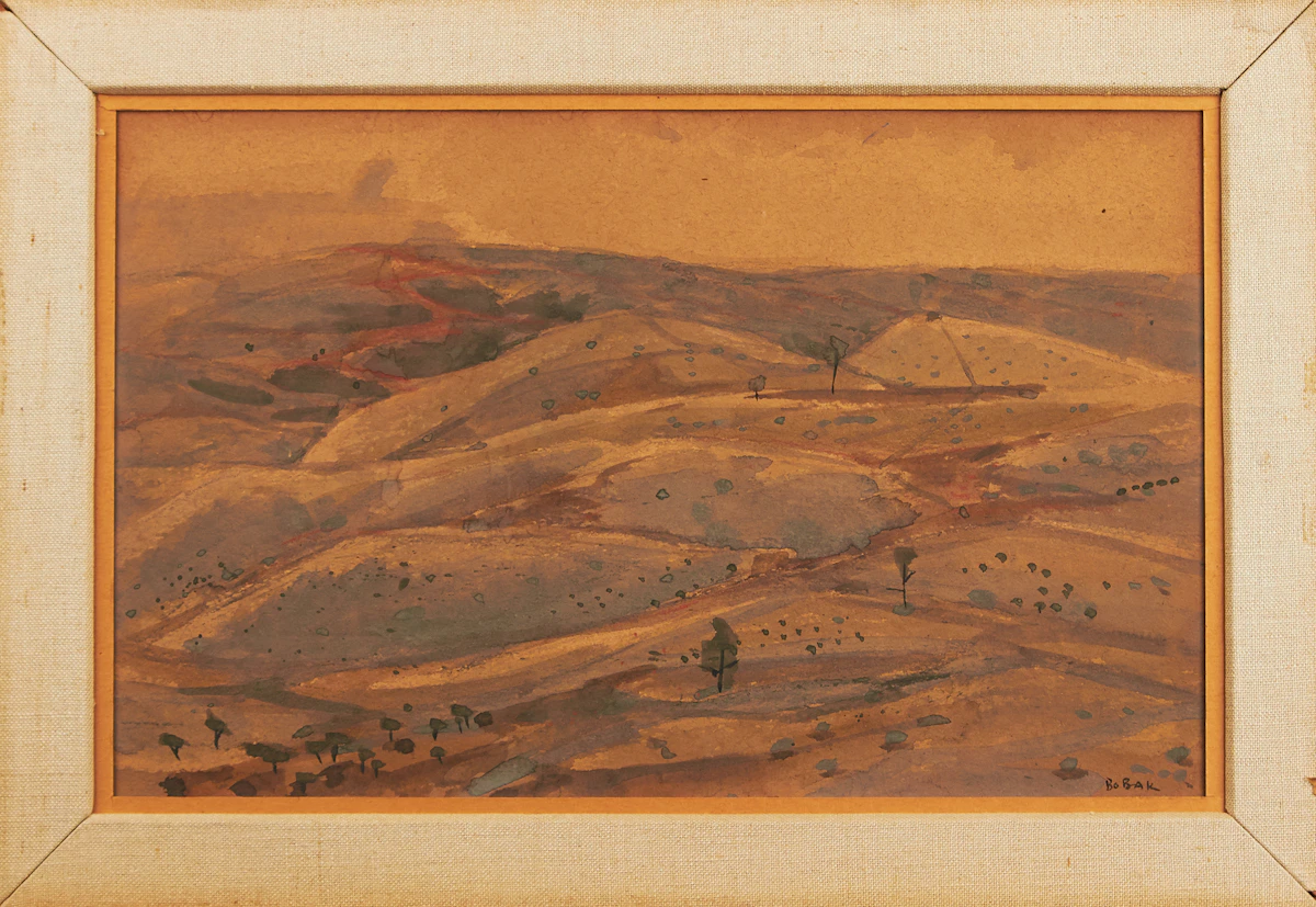 Bruno Joseph Bobak, Upper Hat, watercolour