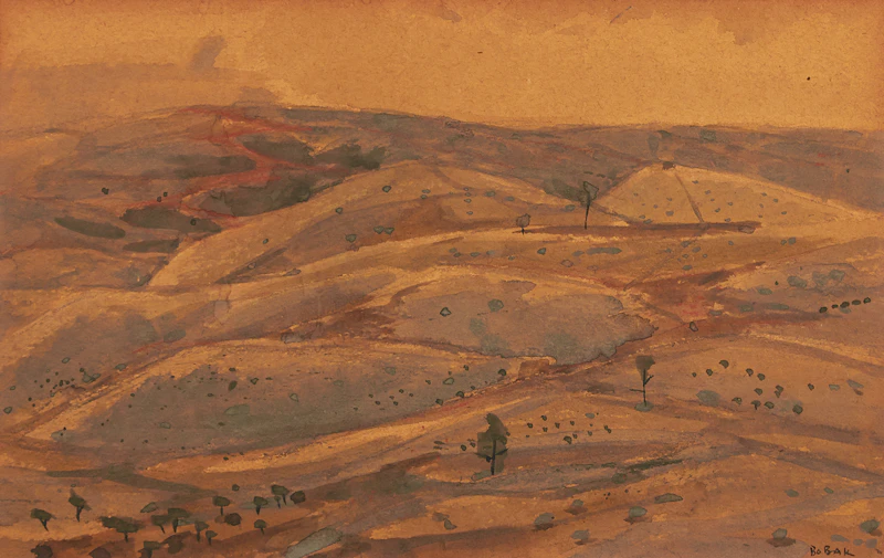 Bruno Joseph Bobak, Upper Hat, watercolour - view 2