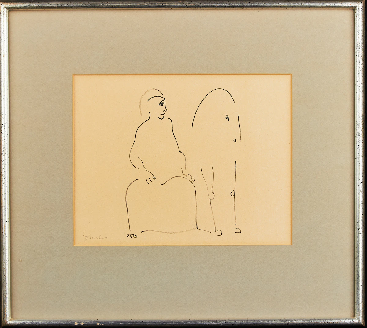 Jack Nichols, Unrelenting Critic, ink drawing