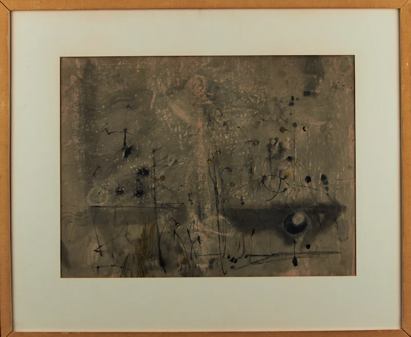 Gustav Weisman, Landscape, ink and wash - view 1