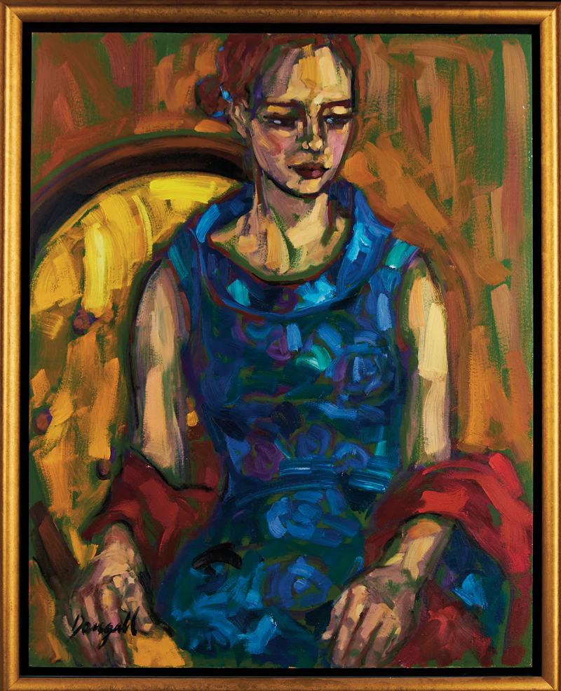 Catherine in her Blue Dress by Jae Dougall