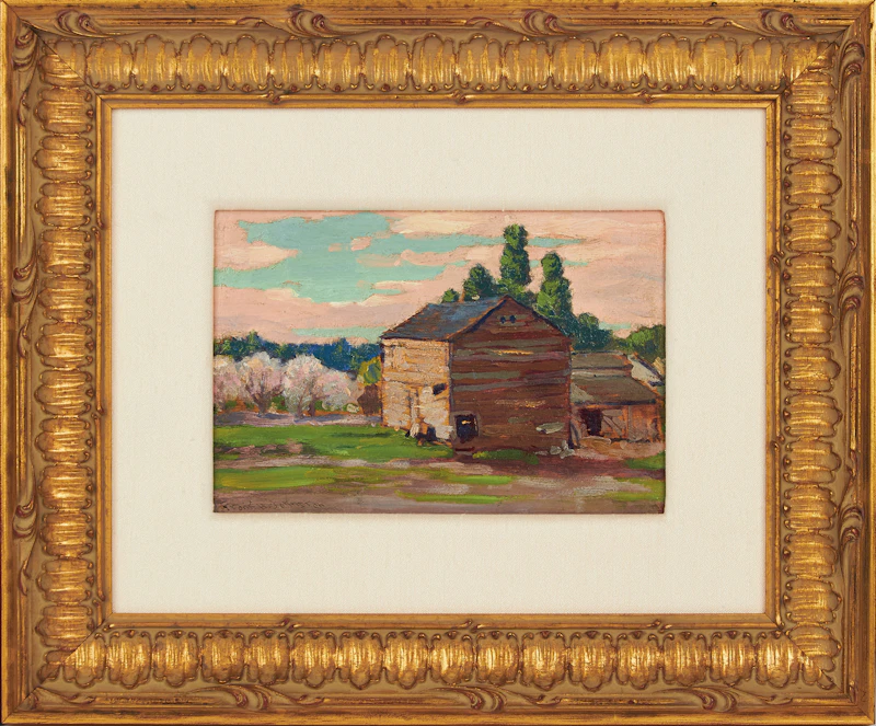 Frank Hans Johnston, The Old Barn, oil on panel - view 1