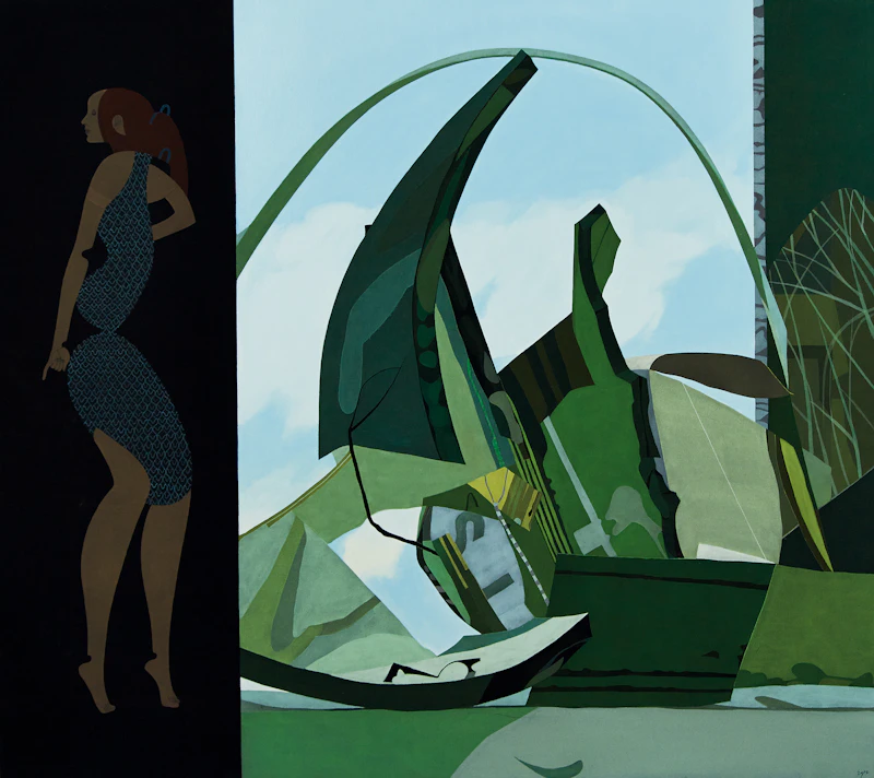 Ivan Kenneth Eyre, Green Ledge, 1972, acrylic and oil on canvas - view 2
