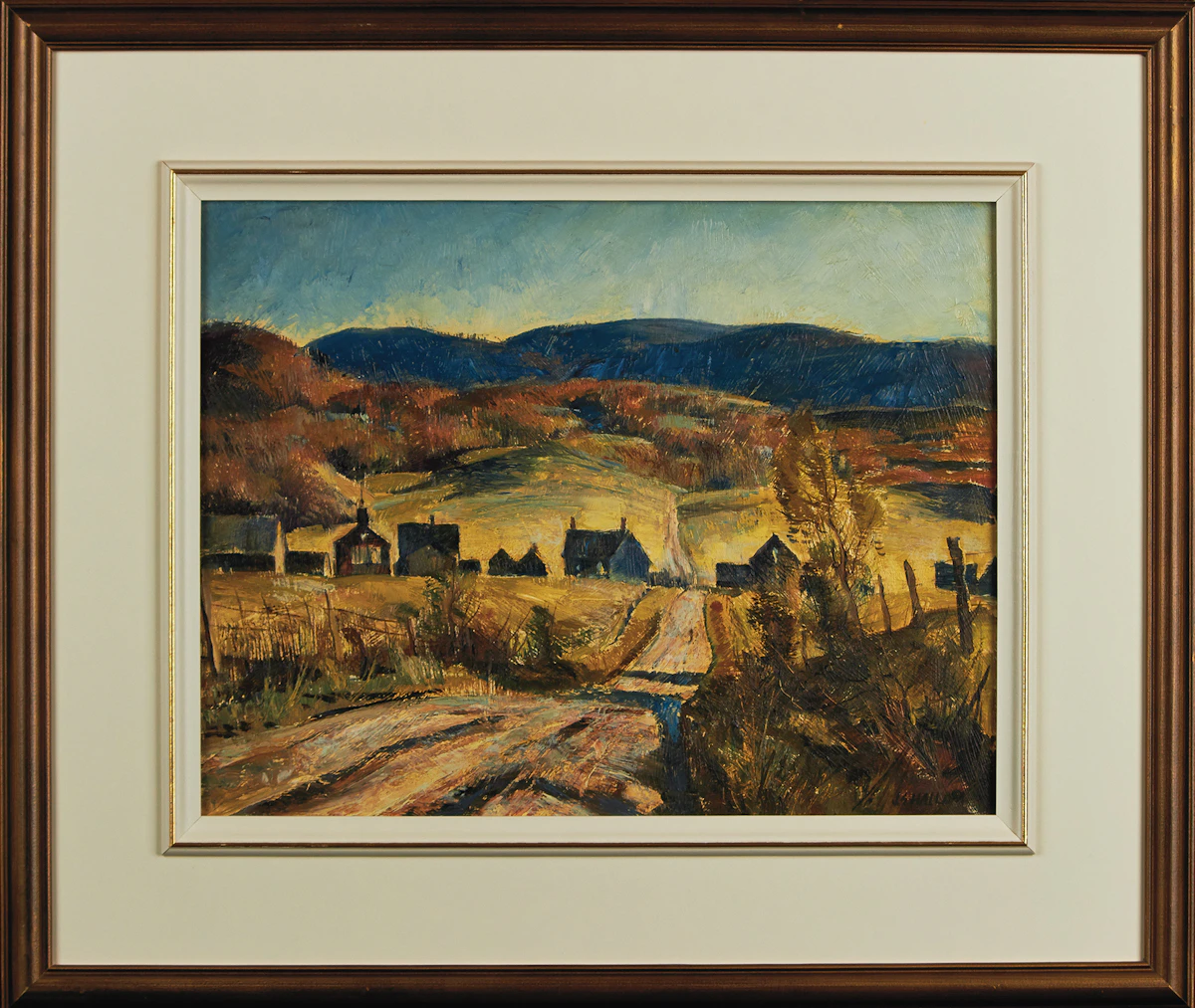 Joseph Sidney Hallam, Road to Lac Phillip, 1947, oil on board
