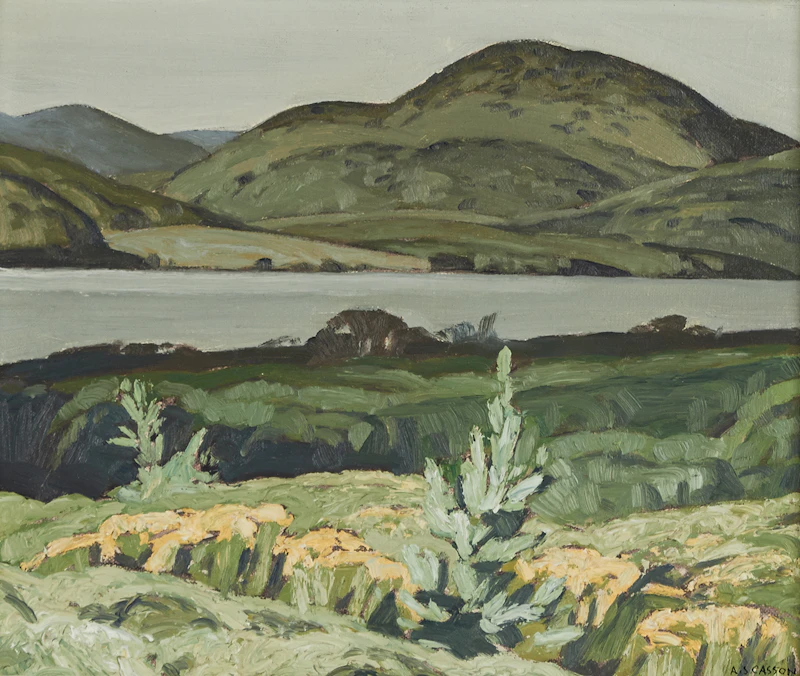 Alfred Joseph Casson, Lake La Peche - Quebec, oil on board - view 2