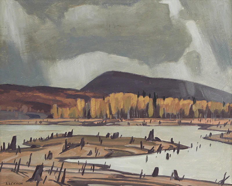 Alfred Joseph Casson, Bark Lake, oil on board, 1949 - view 2