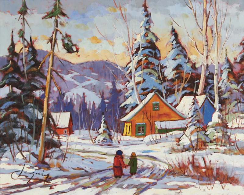 Claude Langevin, Apres la tempete, oil on canvas - view 2