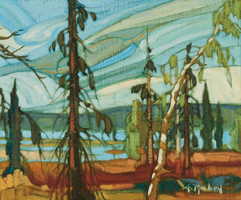 Gaston Rebry, Au bord d’un marecage, oil on canvas, 1991 - view 2