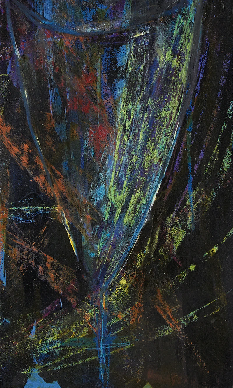 Jean-Paul Mousseau, Sans titre, oil on card, 1964 - view 2
