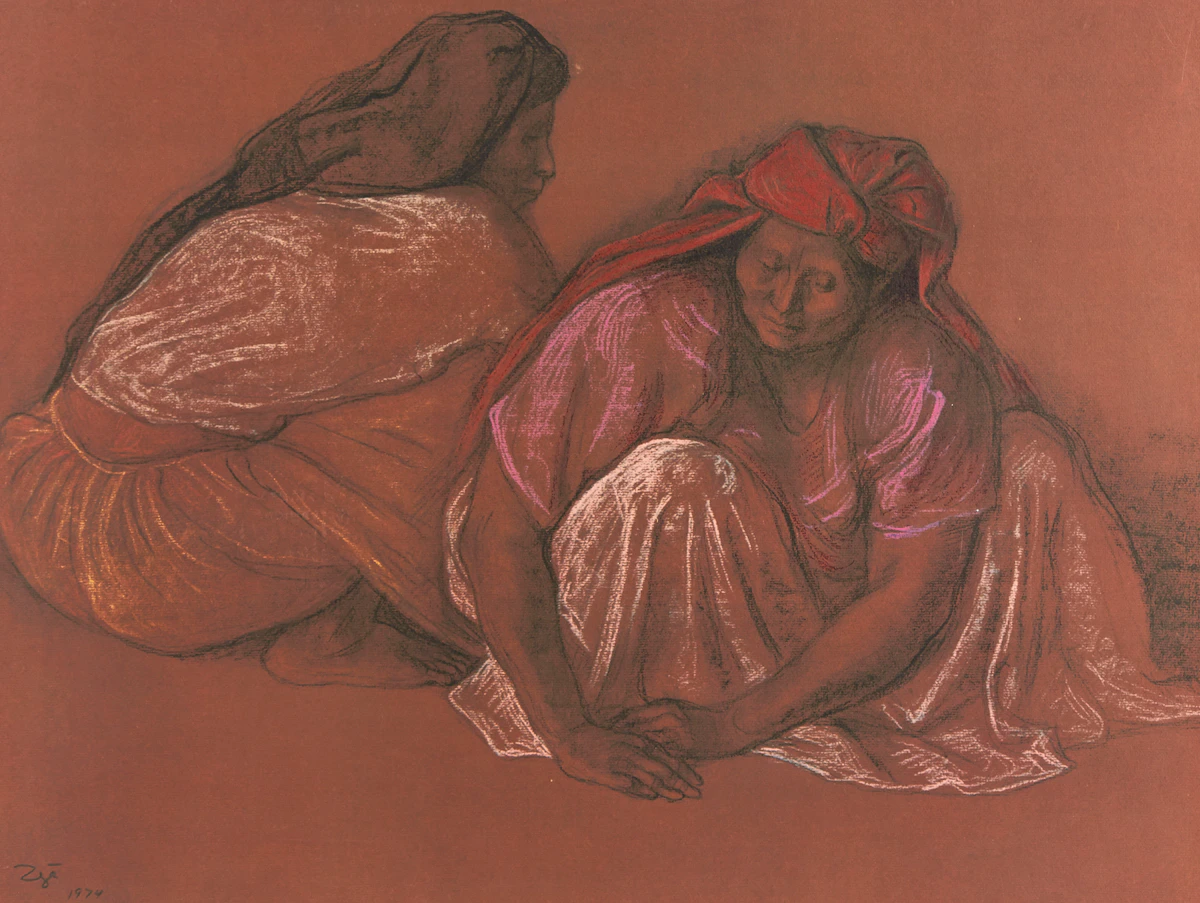 Francisco Zúñiga, Mujeres en Oaxaca, offset lithograph