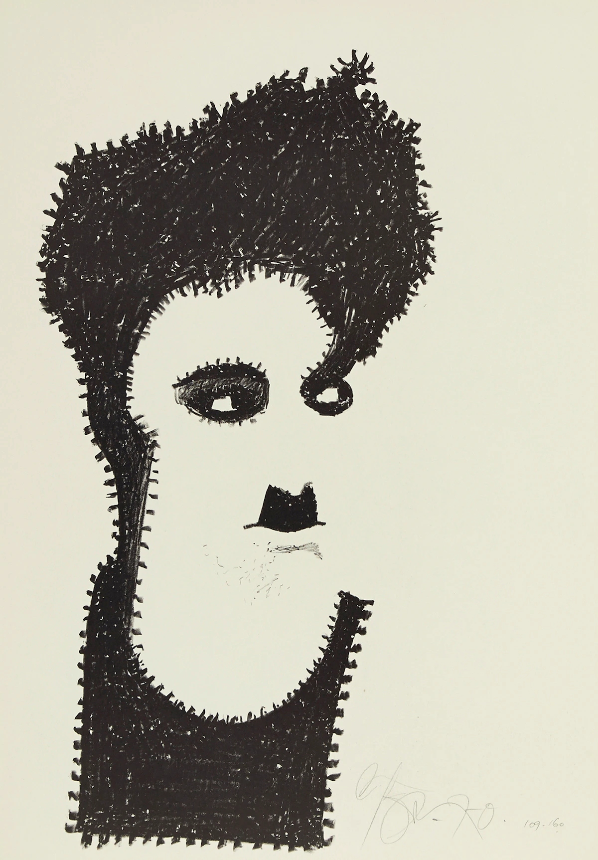 Harold Barling Town, Chaplin, lithograph, 1970
