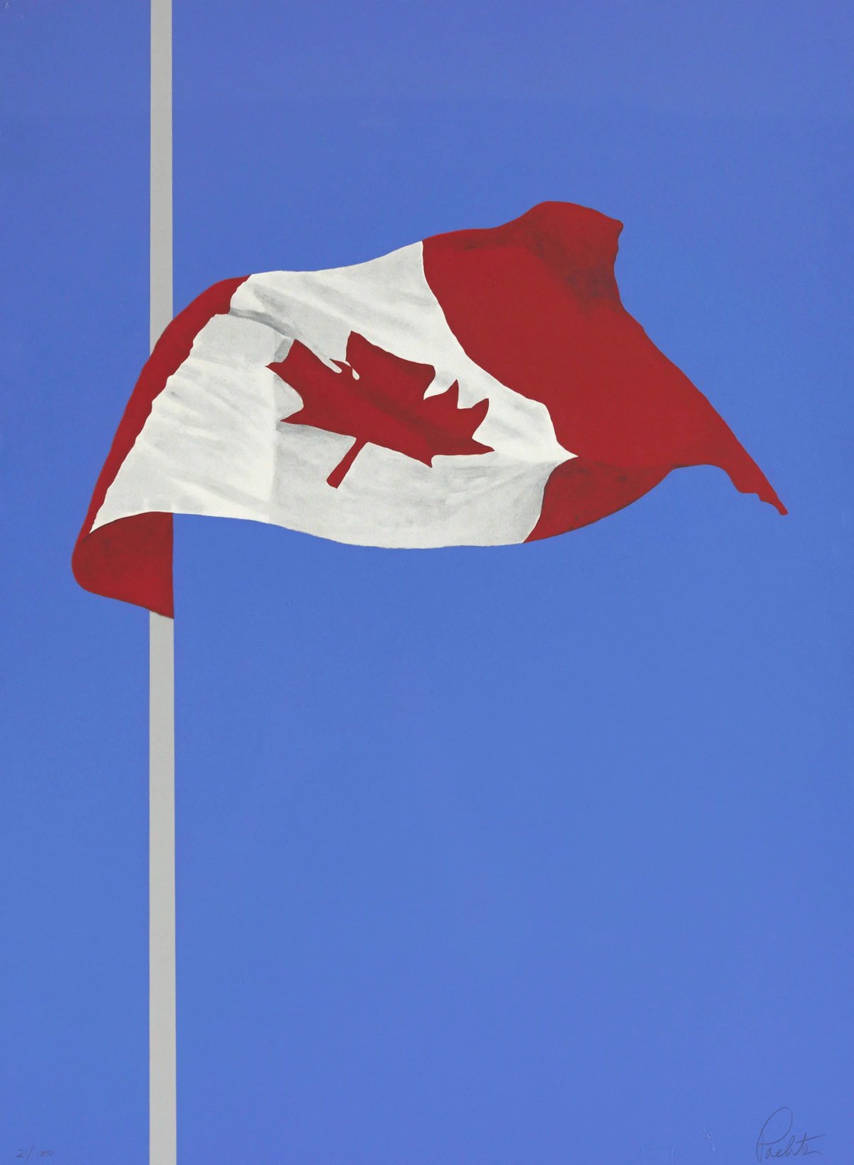 Charles Pachter, The Printed Flag, silkscreen