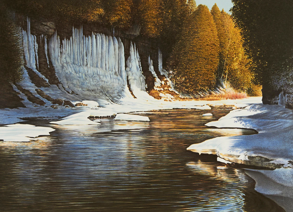Kenneth Danby, Along the Cascades, lithograph, 1981