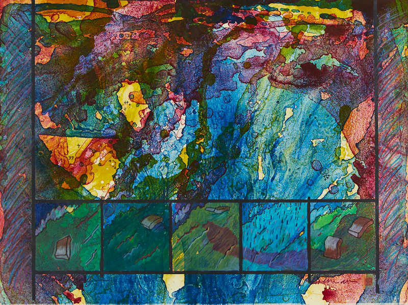 Don Holman, Untitled, lithograph and mixed media, 1978 - view 1