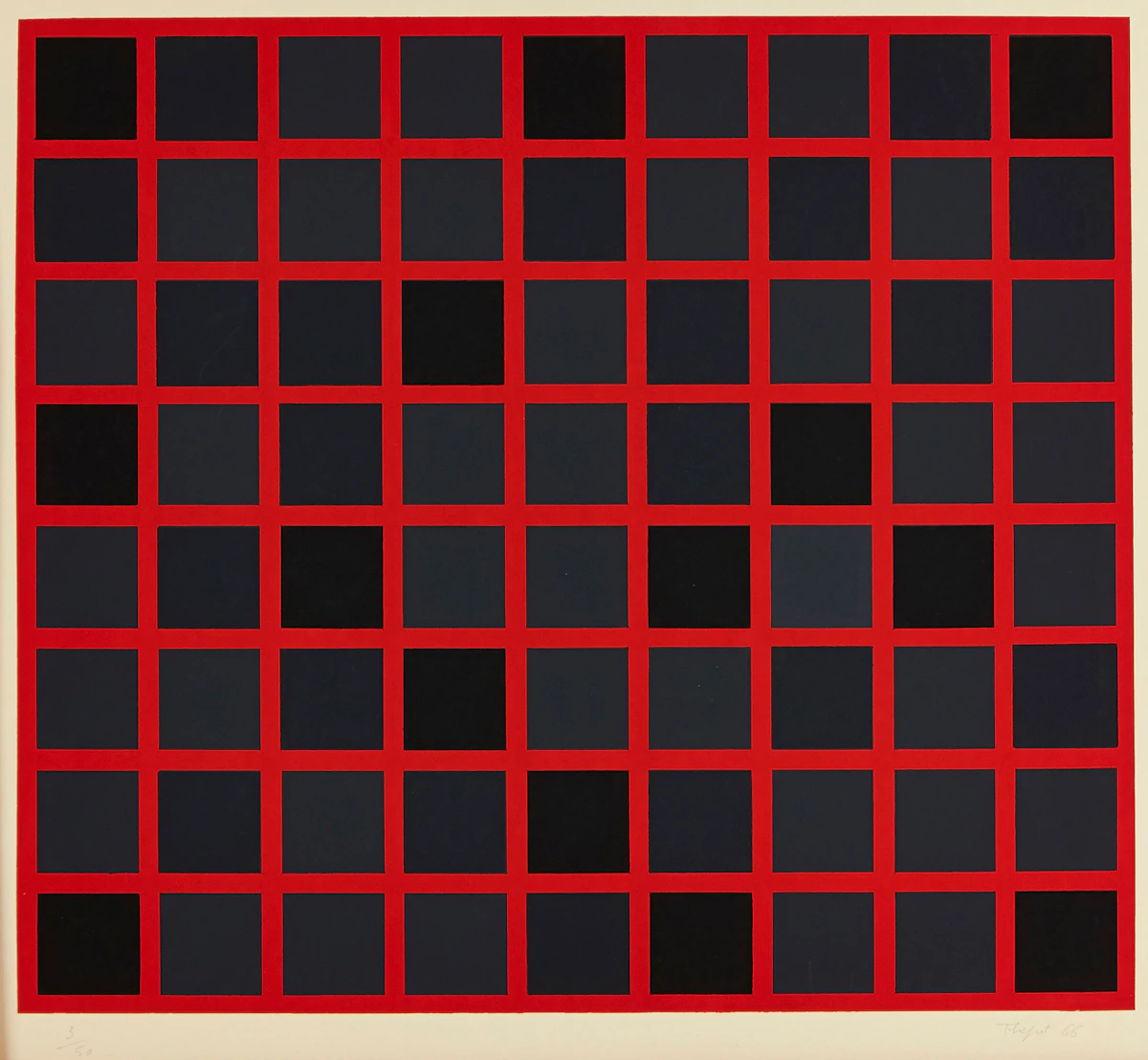 Roger-François Thépot, Geometric Abstract, colour serigraph