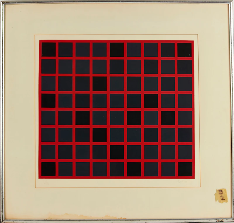 Roger-François Thépot, Geometric Abstract, colour serigraph - view 2
