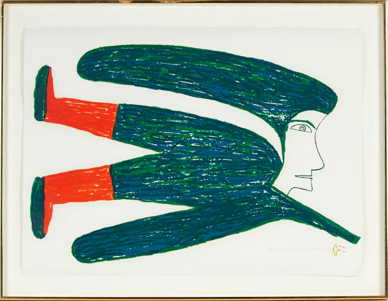 Jessie Oonark, Flying Woman, silkscreen, 1978 - view 2