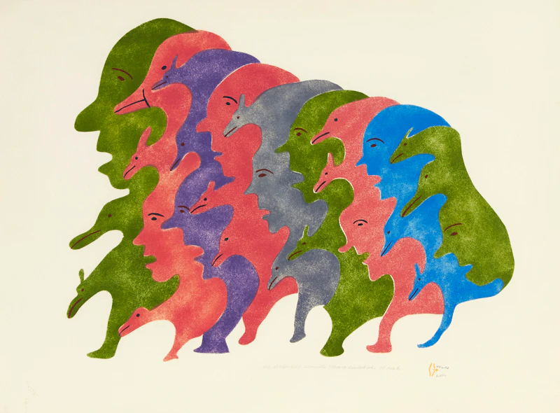 Irene Avaalaaqiaq Tiktaalaaq, All Different Thoughts, stencil, 1978 - view 2