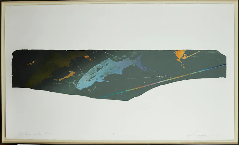 Otis Tamasauskas, Two Trout with Stone