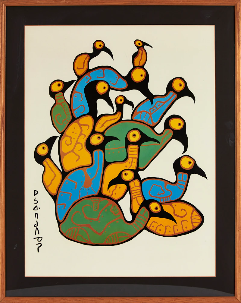 Norval Morrisseau, Loon Family, poster - view 2