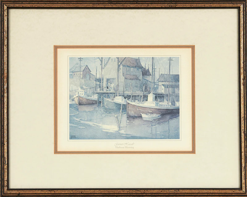 William Garnet Hazard, Harbour Morning; Village Mill, two prints - view 4