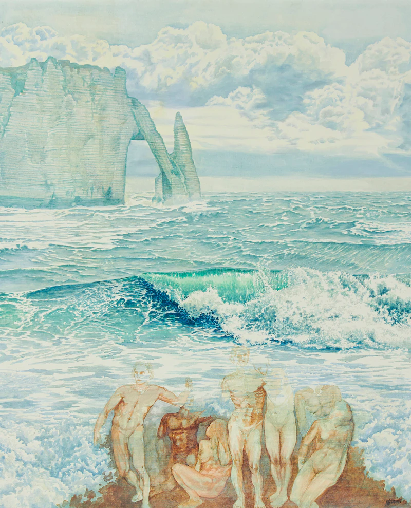 La plage d’Etretat by B.H.G. Xenakis